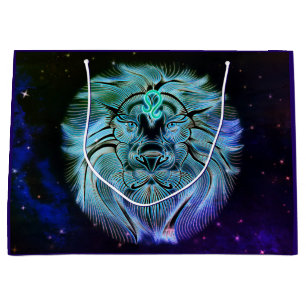 Bolsa De Regalo Grande leo el bolso de regalo del león zodiaco