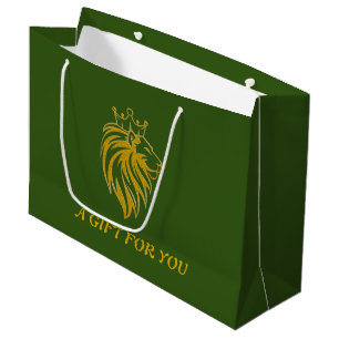 Bolsa De Regalo Grande León con corona - Estilo de oro 2
