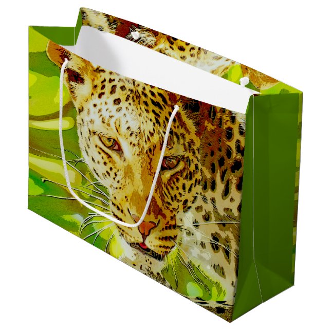 Bolsa De Regalo Grande Leopardo africano (Angulo Anverso)