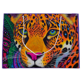 Bolsa De Regalo Grande Leopardo Luminoso