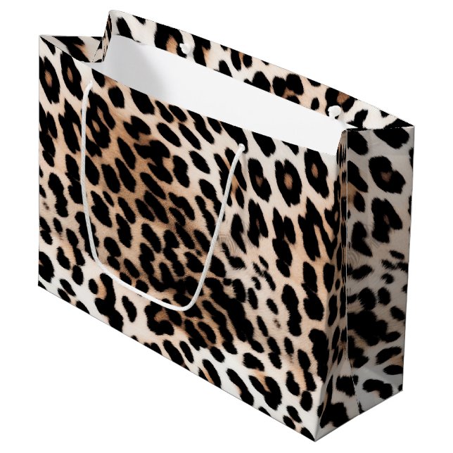 Bolsa De Regalo Grande Leopardo negro crema (Angulo Anverso)