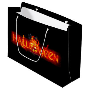 Bolsa De Regalo Grande Letras ígneas masivas de SlipperyJoe's Halloween c