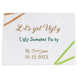 Bolsa De Regalo Grande Let's get ugly Christmas ugly sweater Partyorange 