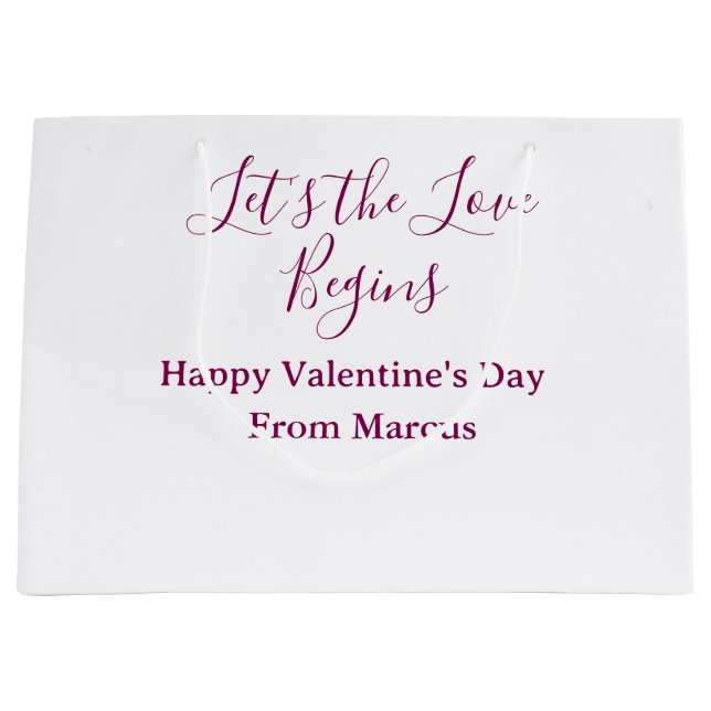 Bolsa De Regalo Grande lets the fun begins happy new year name year simpl (Anverso)