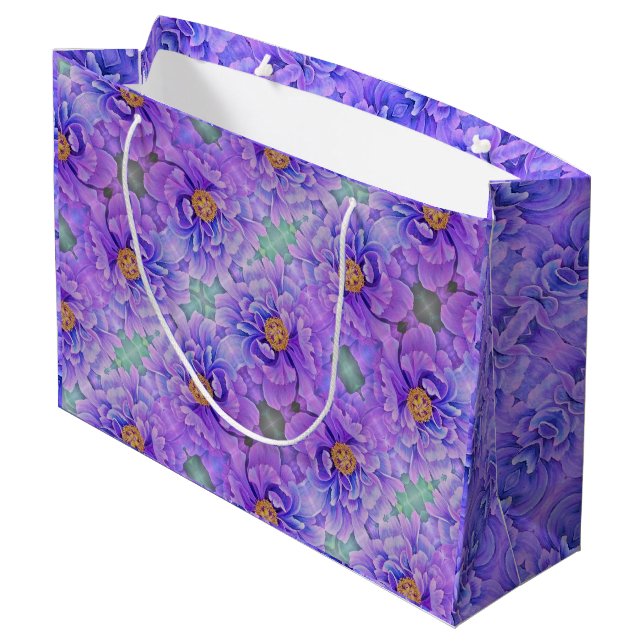 Bolsa De Regalo Grande Lg Gift Bag Lavender Peonies (Angulo reverso)