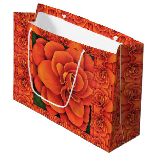 Bolsa De Regalo Grande Lg Gift Bag Naranja Begonia