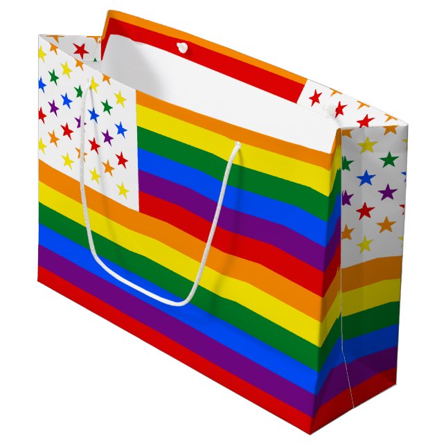BOLSA DE REGALO GRANDE LGBT USA (Angulo Anverso)