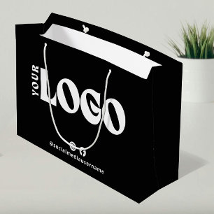 Bolsa De Regalo Grande Libro promocional del logotipo comercial en blanco