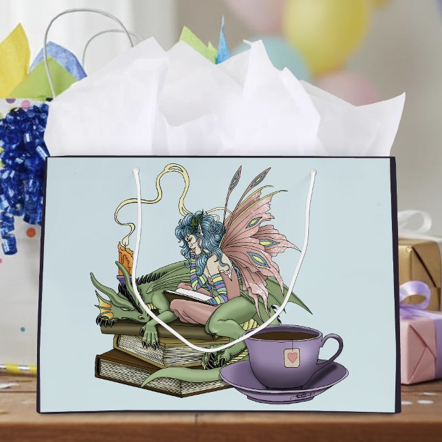 Bolsa De Regalo Grande Libros de Dragón Hada Amistad Té  (Subido por el creador)