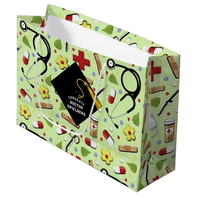 Bolsa De Regalo Grande Licenciatura en medicina por médica (Angulo Anverso)