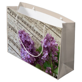 Bolsa De Regalo Grande Lilacs en partituras antiguas