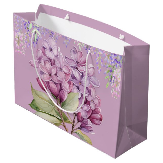 Bolsa De Regalo Grande Lilas Purpuras (Angulo reverso)