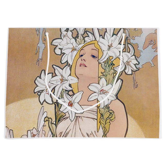 Bolsa De Regalo Grande Lily (Cuatro Flores), Alphonse Mucha (Anverso)