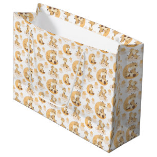 Bolsa De Regalo Grande lindo girafa baldosa fiesta unisex