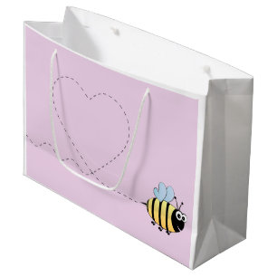 Bolsa De Regalo Grande Lindo manosee el dibujo animado de la abeja
