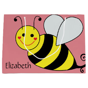Bolsa De Regalo Grande Lindo manosee la abeja personalizada