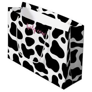 Bolsa De Regalo Grande lindo rosa floral Sagrado cuero de vaca 1º cumplea