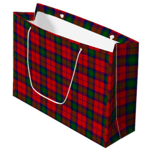 Bolsa De Regalo Grande Lindsay tartan green platillo rojo