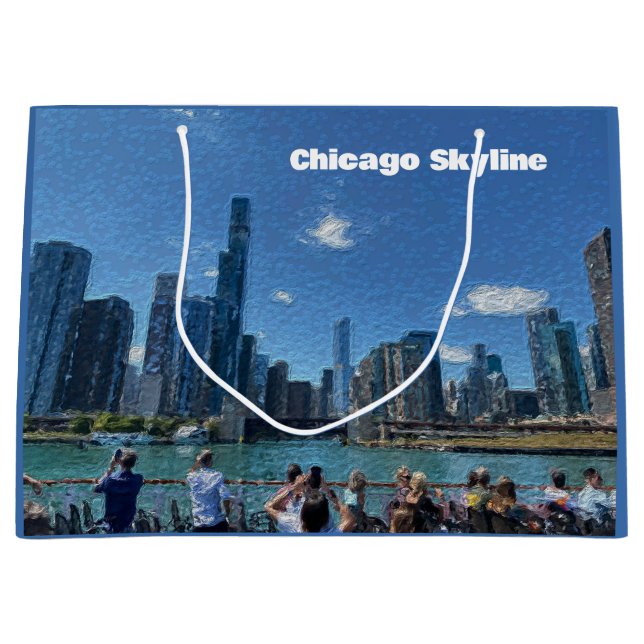 Bolsa De Regalo Grande Línea aérea de Chicago, Illinois (Anverso)