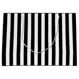 Bolsa De Regalo Grande Línea de negro y blanco