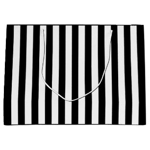 Bolsa De Regalo Grande Línea de negro y blanco