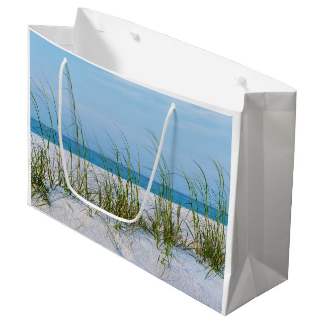 Bolsa De Regalo Grande Línea De Oats Marinos En Arena Blanca (Angulo Anverso)