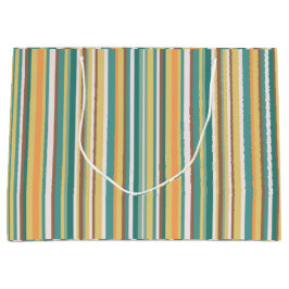 Bolsa De Regalo Grande Líneas de rayas geométricas sin soldadura