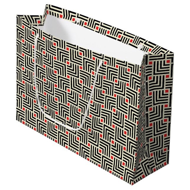 Bolsa De Regalo Grande Líneas geométricas modelo (Angulo Anverso)