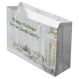Bolsa De Regalo Grande Linterna y ornamentos de navidades