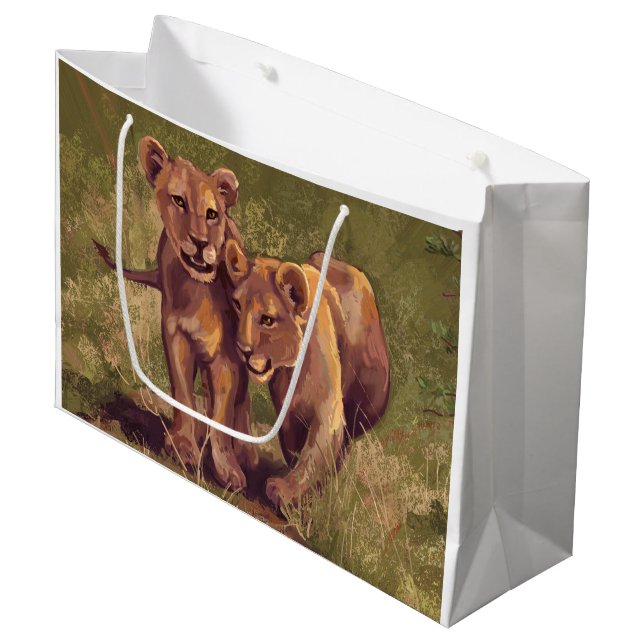 Bolsa De Regalo Grande Lion Cubs (Angulo Anverso)