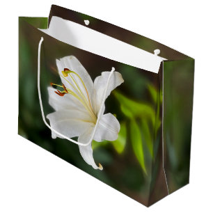 Bolsa De Regalo Grande Lirio blanco brillante