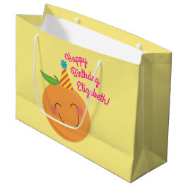 Bolsa De Regalo Grande Little Cutie Tangerine Birthday Party