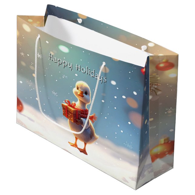 Bolsa De Regalo Grande Little Duck Holiday Gift Bag (Angulo Anverso)