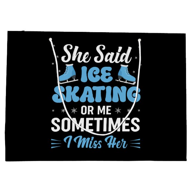 Bolsa De Regalo Grande Llaman a la pista de hielo circular sincronizada (Reverso)