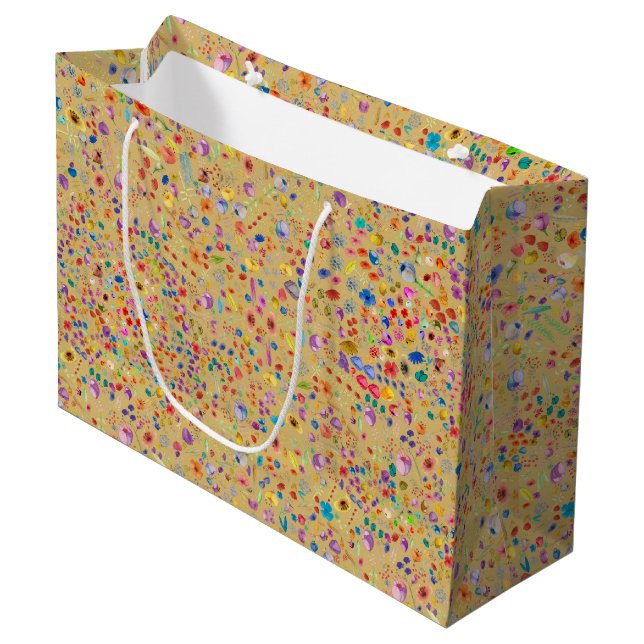 Bolsa De Regalo Grande Lluvia de flores (Angulo Anverso)