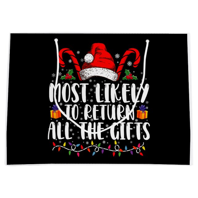 Bolsa De Regalo Grande Lo Más Probable Es Que Devuelvan A Todos Los Navid (Anverso)