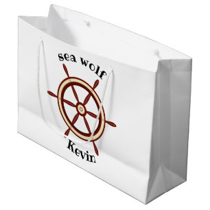 Bolsa De Regalo Grande "LOBO DE MAR" ,volante, personalizado
