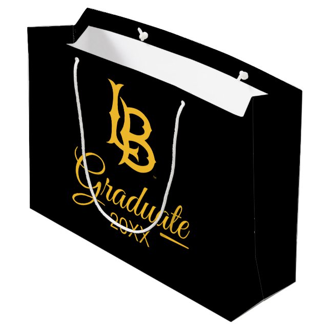 Bolsa De Regalo Grande Logo de graduación de Long Beach State (Angulo reverso)