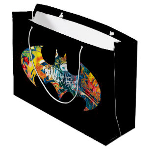 Bolsa De Regalo Grande Logotipo de Batman Neon/ Graffiti de los 80