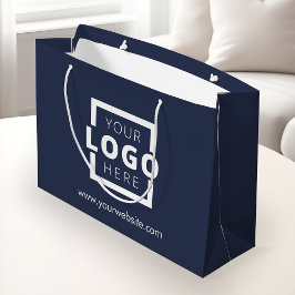 Bolsa De Regalo Grande Logotipo de empresa personalizado Regalo azul prom