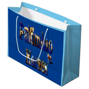 Bolsa De Regalo Grande Logotipo de imagen de caballos Palomino,