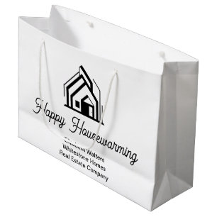 Bolsa De Regalo Grande Logotipo de la empresa inmobiliaria personalizado