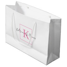 Logotipo de monograma de letra script rosa para ma