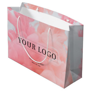 Bolsa De Regalo Grande Logotipo de negocio simple de foto y texto persona