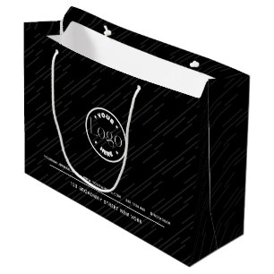 Bolsa De Regalo Grande Logotipo de personalizado Negros y blancos promo