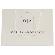 Logotipo de producto de salón de oro de arco minim