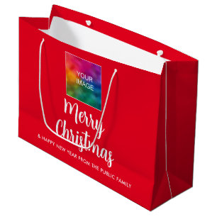 Bolsa De Regalo Grande Logotipo de su empresa de imágenes Agregar texto F
