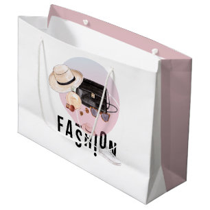 Bolsa De Regalo Grande logotipo de Watercolor Fashion  