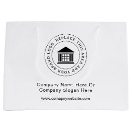 Bolsa De Regalo Grande Logotipo Empresarial Minimalista Personalizado Pro