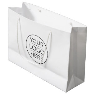 Bolsa De Regalo Grande Logotipo Empresarial Redondo Moderno Personalizado